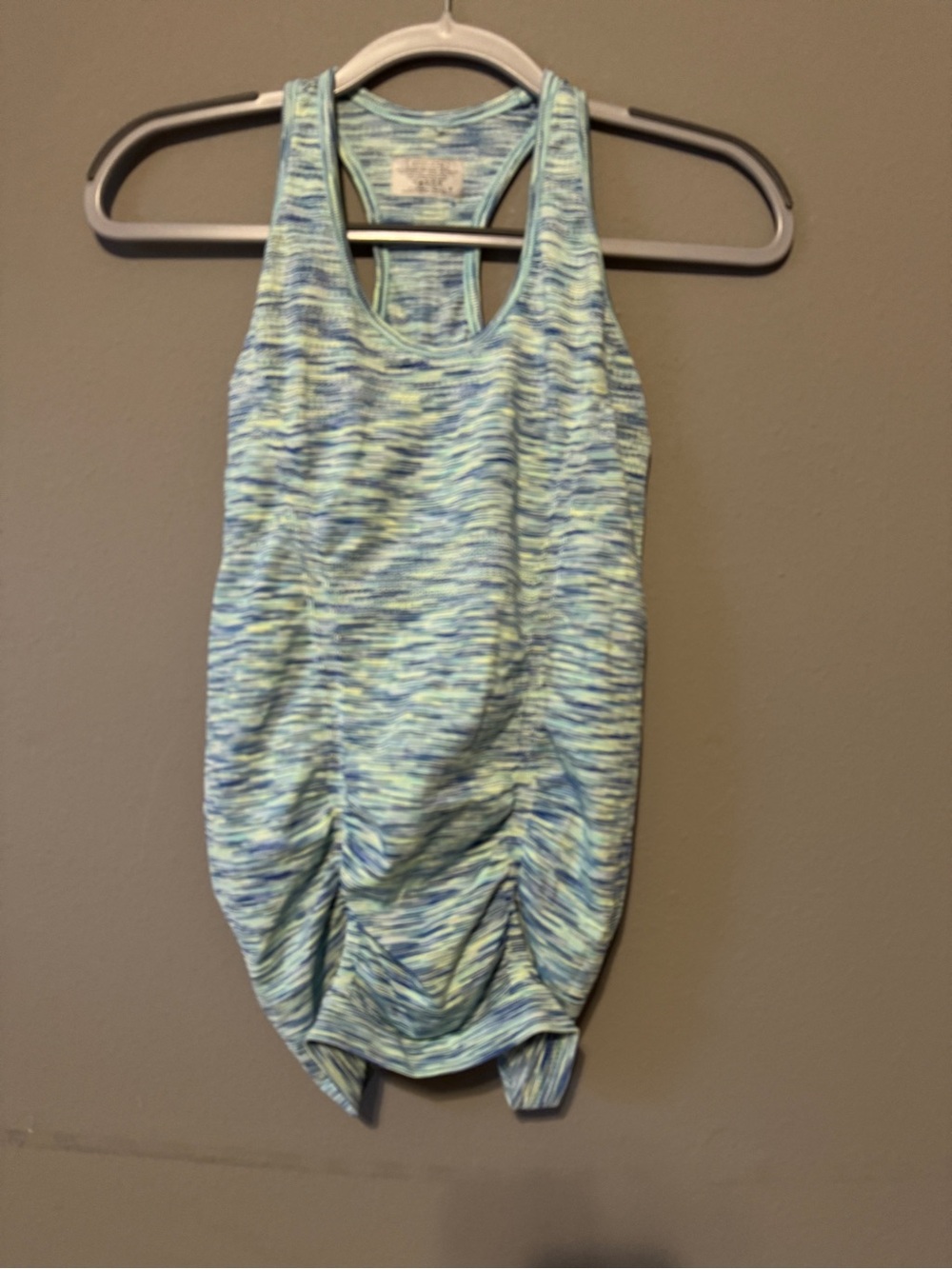 Athleta Blue and Aqua Space Dye Racerback Tank Top